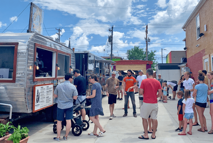 Zócalo food truck near Renaissance Theaterworks artistic home in the Walker's Point neighborhood.